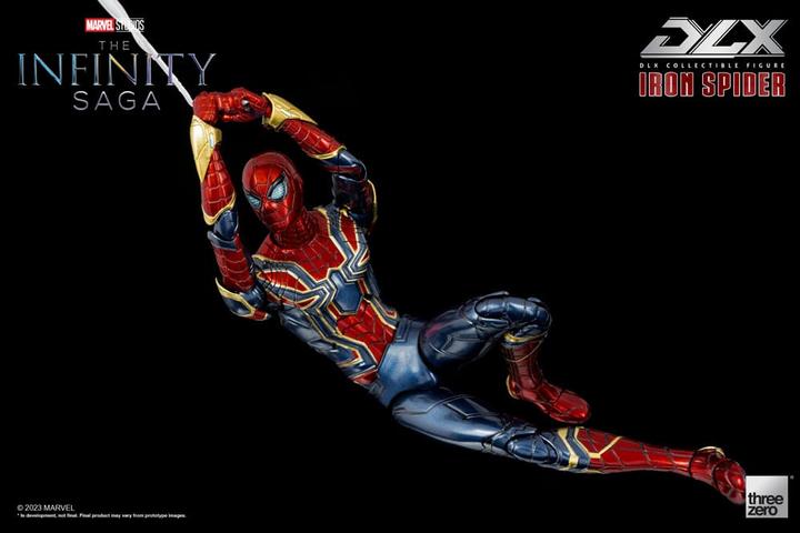 Actual product image ThreeZero Infinity Saga figurine 1/12 DLX Iron Spider 16 cm