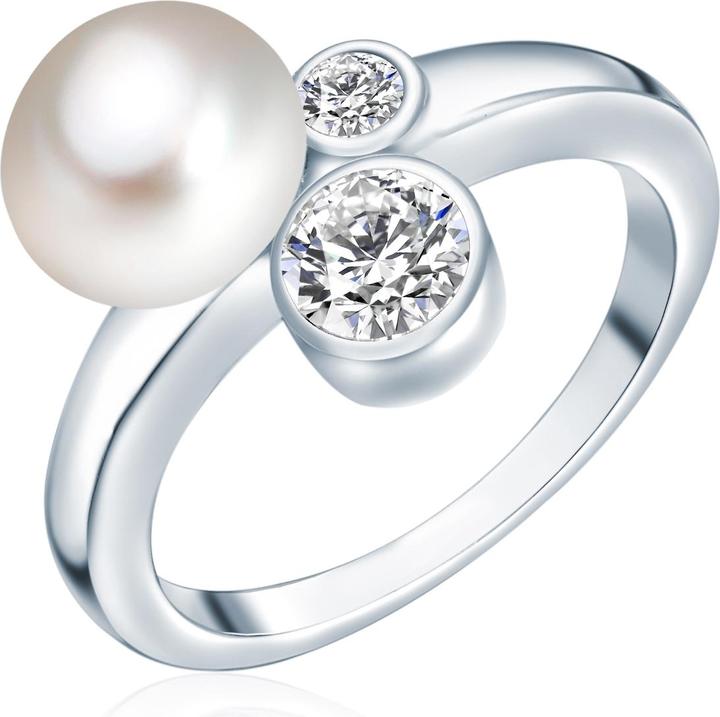 Image du produit Valero Pearls Femme argent sterling zirconium perle d'eau douce de culture argent - 3876 (52, Argent 925)