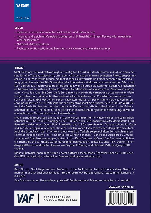 Image du produit SDN - Software-defined Networking (Allemand, Gerd Siegmund, 2023)