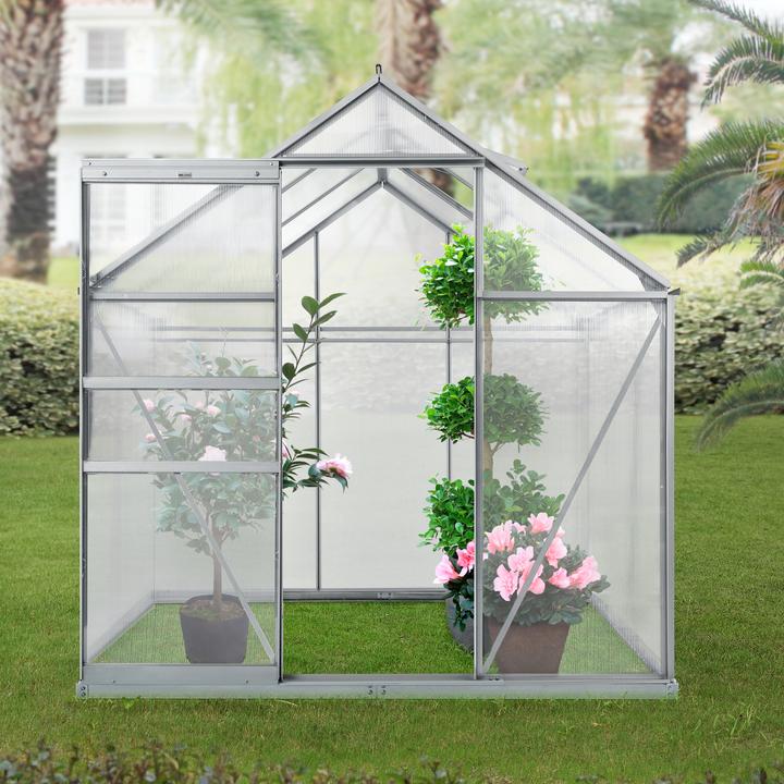 Actual product image En.Casa Greenhouse Oisterwijk aluminium frame 190x190 cm