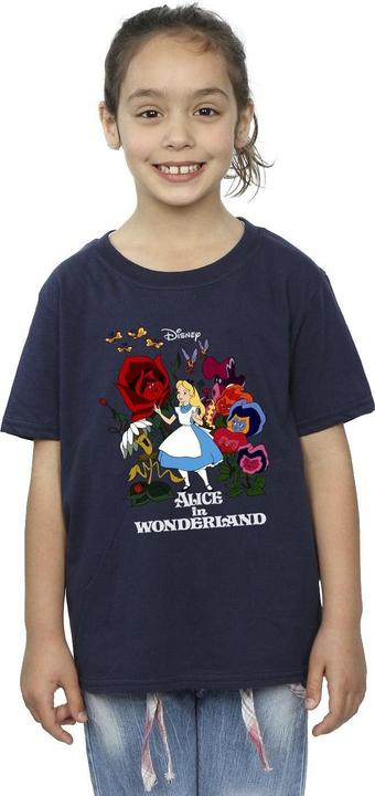 Produktbild Disney Mädchen Alice im Wunderland Blumen TShirt aus Baumwolle (116)