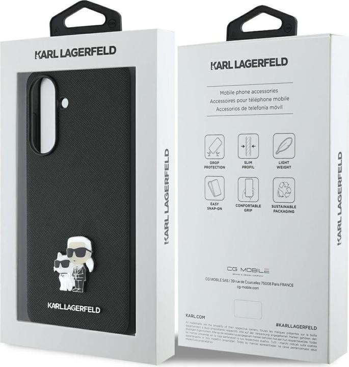 Immagine prodotto Karl Lagerfeld Case Saffiano w/ K&C Metal Logo for Samsung Galaxy A56 black (Samsung Galaxy A56)