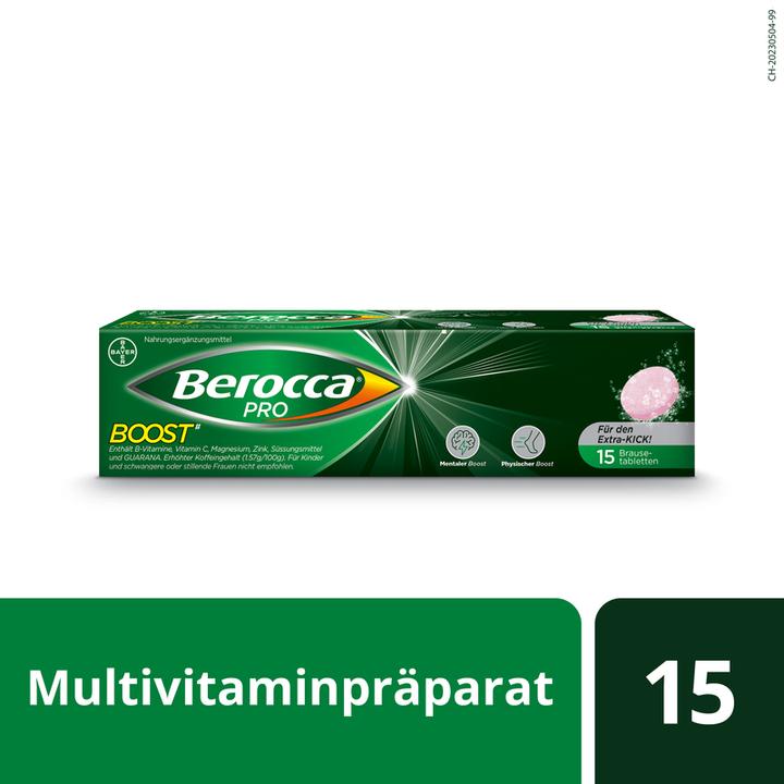 Actual product image Berocca PRO Pro Boost (15 Piece, Effervescent tablet, 100 g)
