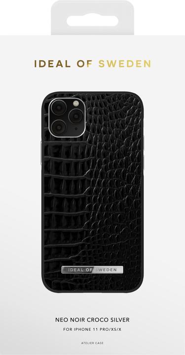 Actual product image iDeal Of Sweden Designer Hard Cover Neo Noir Croco Silver