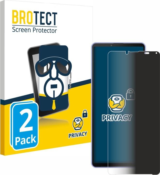 Produktbild BROTECT Sichtschutzfolie Anti-Spy Privacy Folie Blaulicht-Schutz (2 Stück, Sony Xperia 10 IV)