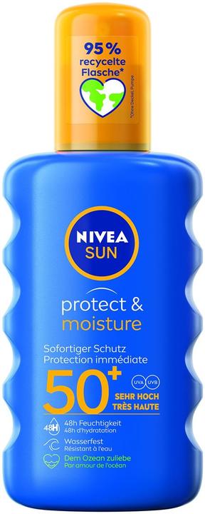 Productafbeelding NIVEA Zonnebrandspray Bescherming & Verzorging SPF 50+, 200 ml (Zonnebrandspray, SPF 50+, 200 ml, 246 g)