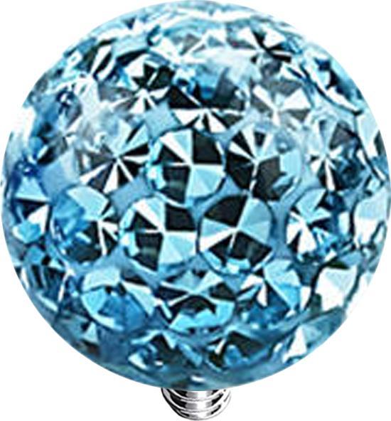 Produktbild Star Piercing Dermal Anchor Kristall Kugel aqua Epoxy Schutzschicht (ohne Messing, Titan G23)