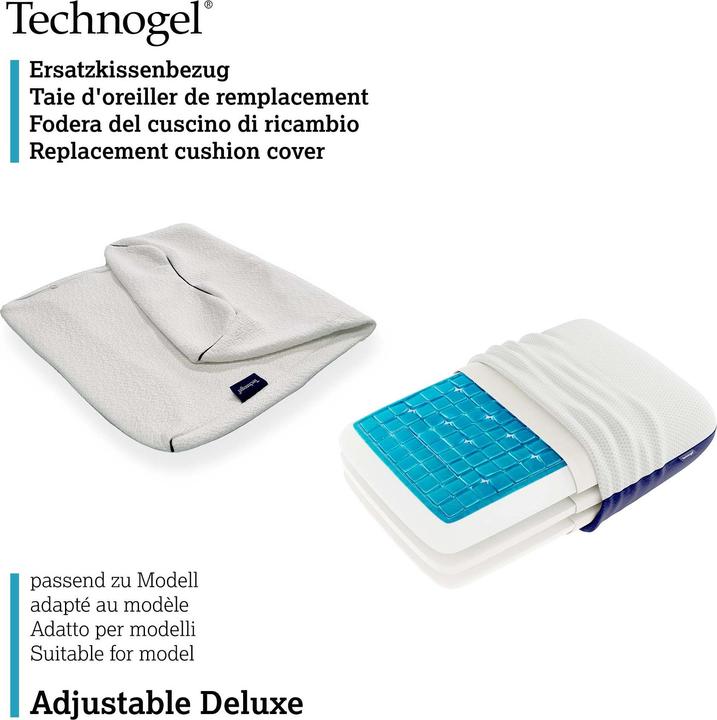 Produktbild Technogel Adjustable Kissen Deluxe Ersatzhülle (Kopfkissenbezug, 66 x 40 cm)