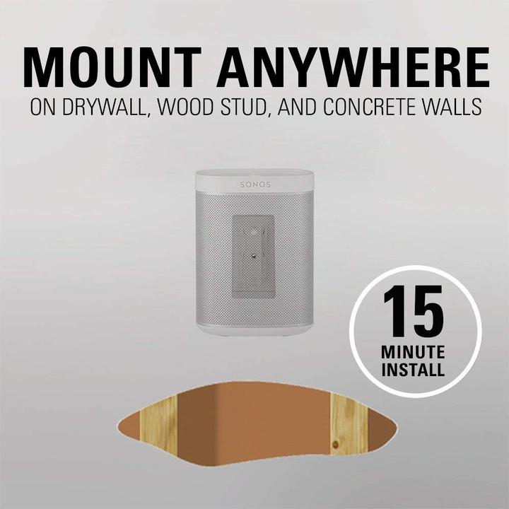 Actual product image Sanus Wall bracket for Sonos ONE, PLAY:1 & 3 (1 pcs., Wall installation, Pivoting, Tiltable)