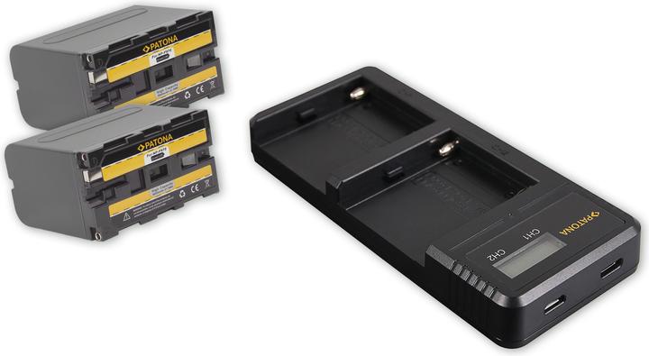 Image du produit Patona NP-F970 Kit chargeur + 2 batteries (Batterie, Chargeur)
