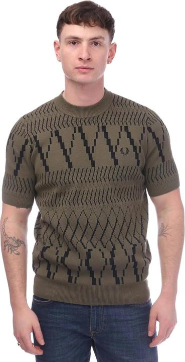 Immagine prodotto Fred Perry Maglietta Motivo a rombi Con Pannelli Uomo (M)