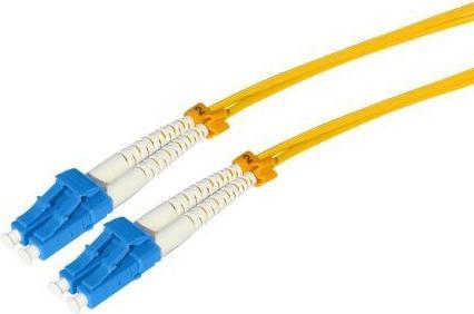 Actual product image Tecline LWL Patchkabel HD, 9/125 µm, Singlemode, OS2-Faser, LC Duplex Stecker/Stecker, gelb, 7,5 m (7.50 m)