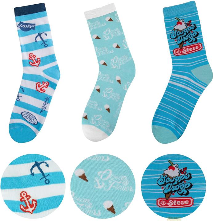 Produktbild Cinereplicas Stranger Things: Scoops Ahoy Socken (3 Paare (3er Pack, 40)