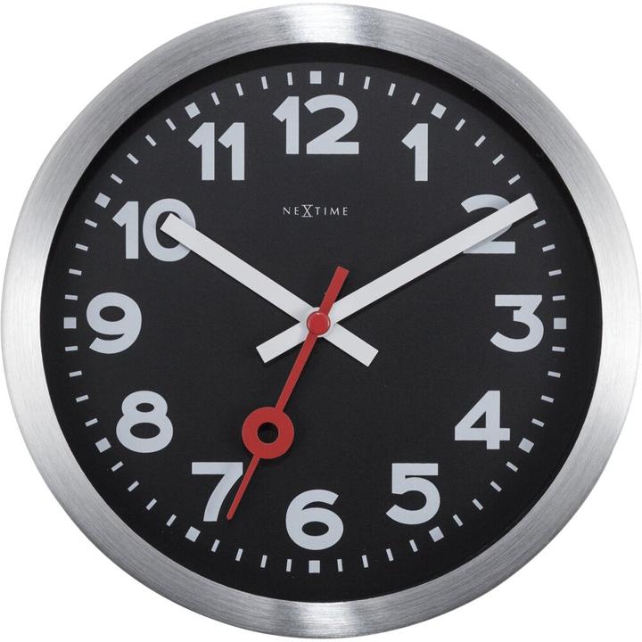 Produktbild Nextime Tischuhr Station Schwarz (19 cm)