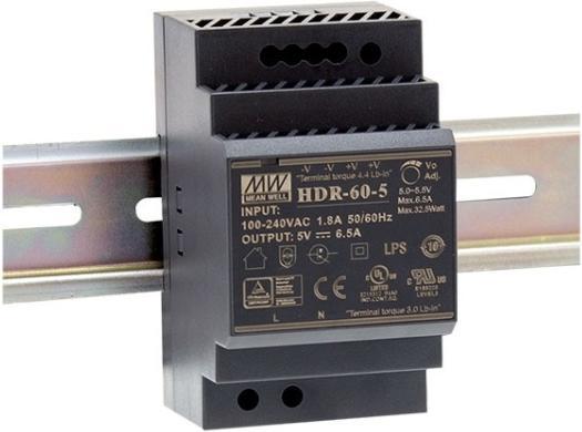 Produktbild MeanWell Hutschienen Netzteil HDR-60-24
