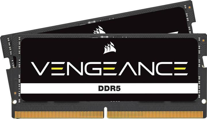 Image du produit Corsair DDR5, 5200MT/s 96Go 2x48Go SODIMM, Unbuffered, 44-44-44-84, Black PCB, Std PMIC, 1.1V, VENGEANCE DDR (2 x 48 Go, 5200 MHz, RAM DDR5, SO-DIMM)
