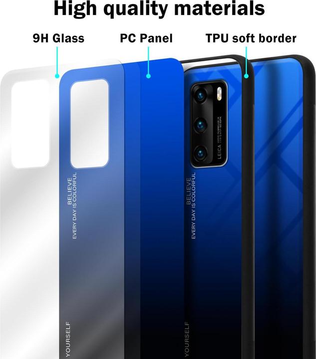 Productafbeelding Cadorabo TPU 2 kleuren glasdekking (Huawei P40)