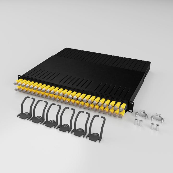 Image du produit PATCHBOX one / 8RU / Cat 6A, UTP, 0.8 m, jaune (U/UTP, CAT6a, 0.80 m)