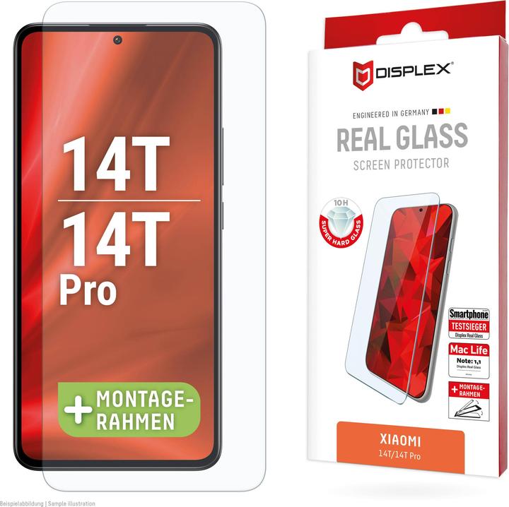 Actual product image Displex Real Glass, 2D Panzerglas (1 Piece, Xiaomi 14T Pro, Xiaomi 14T)