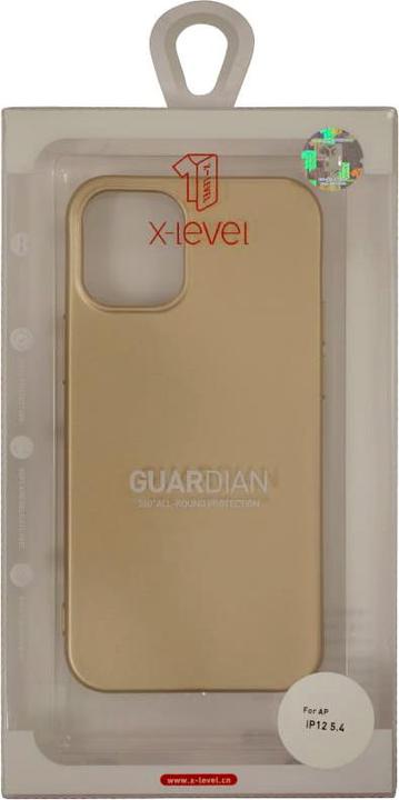 Actual product image X-Level iPhone 12 Mini - Guardian Backcase aus TPU, ultra dünn & flexibel, Kameraschutz, Gold (Apple iPhone 12 mini)