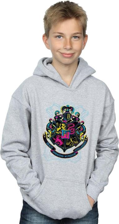 Produktbild Neon Hogwarts Crest Kapuzenpullover Jungen (140, 146)