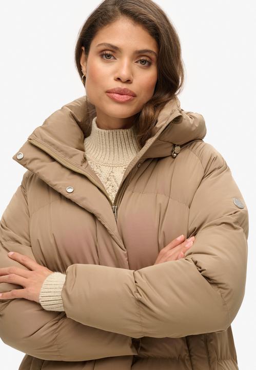 Produktbild Superdry LONGLINE HOODED PUFFER JACKET Dames Jas - Maat XL (16)