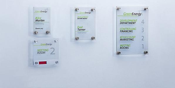 Produktbild Moedel Türschild aus ESG-Sicherheitsglas, VE 2 Stk, BxH 100x100 mm