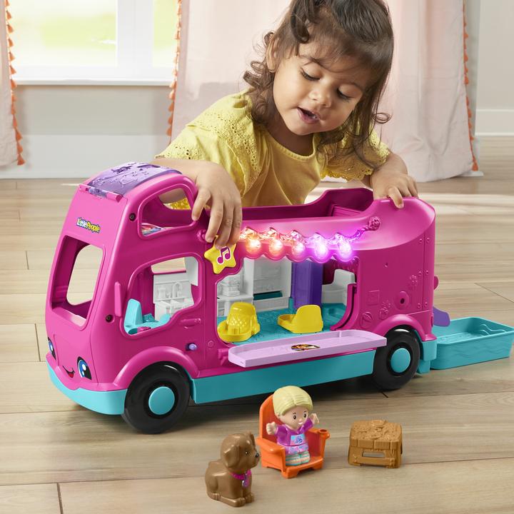 Image du produit Fisher-Price Little People Barbie Little Dreamcamper Set de jeu avec lumières et sons, 2 figurines (85)