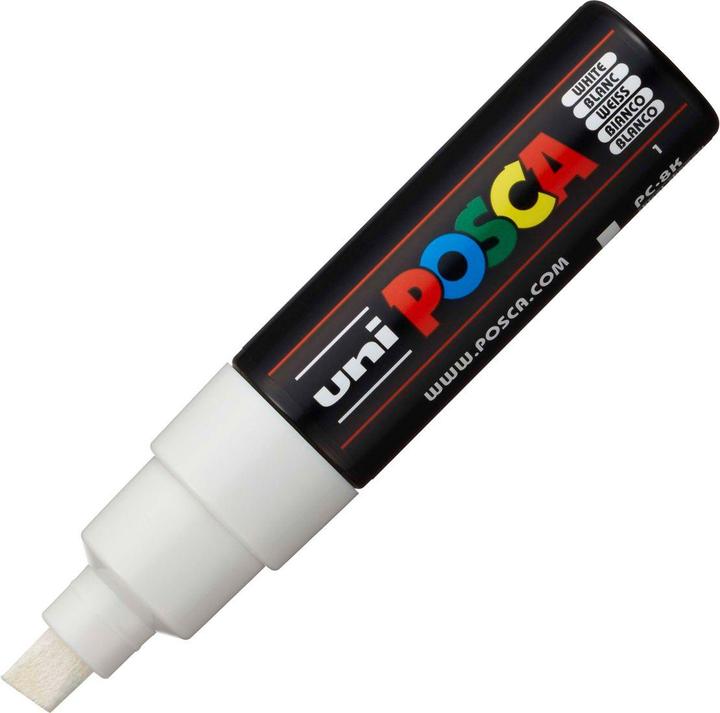 Image du produit Posca Marqueur PC-8K pointe biseautée (Blanc, 8 mm, 1 x)