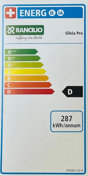 Etichetta energetica Rancilio Silvia Pro