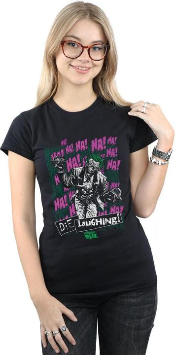 Actual product image Womens/Ladies Justice League Joker Die Laughing Cotton T-Shirt (XXL)