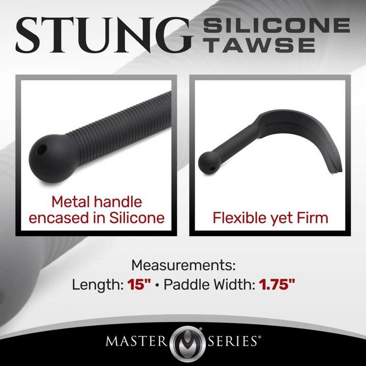 Produktbild Master Series Stung Silicone Tawse - Black