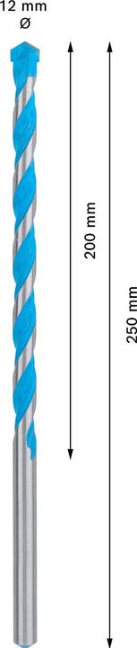 Immagine prodotto Bosch Professional Zubehör Trapano Expert CYL-9 MultiConstruction, 10 x 200 x250 mm, d 10 mm (12 millimetri)