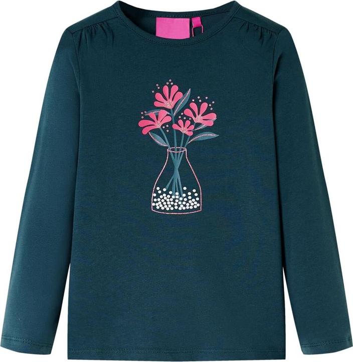 Immagine prodotto VidaXL Camicia da bambino a maniche lunghe verde scuro 128,Materiale: 95 (128)
