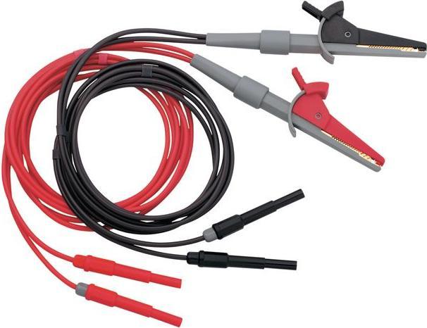 Immagine prodotto Pomona Set di puntali Kelvin a coccodrillo, 1 m, nero, grigio, rosso, ottone
