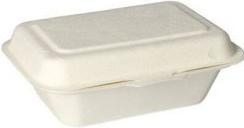 Produktbild Papstar 25 Menüboxen, Zuckerrohr "pure" ungeteilt 6 cm x 18 cm x 12,5 cm weiss (25 x)