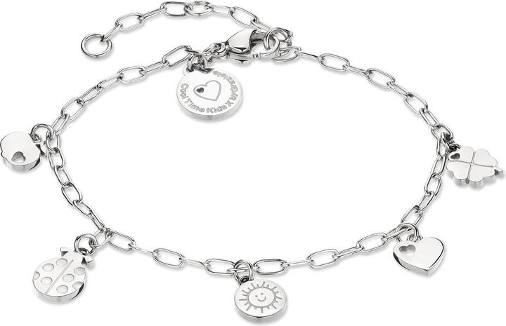 Actual product image Cool Time Kids Bracelet with various pendants (Stainless steel)