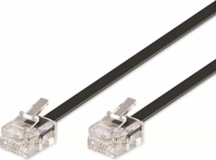 Goobay Modularanschlusskabel, Schwarz, 10 m
