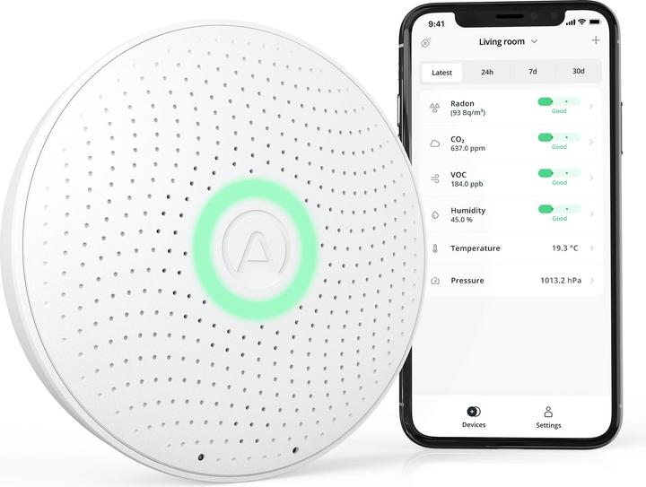 Image du produit Airthings Capteur d'air ambiant Wave Plus