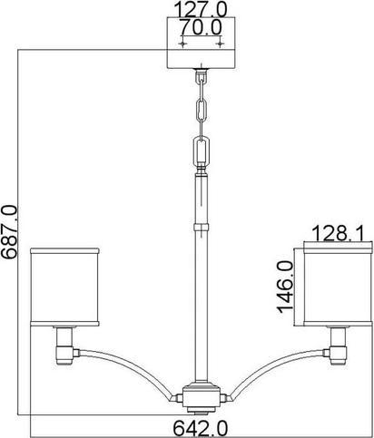 Produktbild Elstead Lighting Prospect Park Kronleuchter E27 5-fach Satin Nickel, Chrom (64.20 cm)