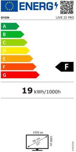 Energie-Label Dyon Live 22 Pro (22", LCD, Full HD)