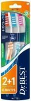 Produktbild Dr.Best Dr. Best, eine Reihe von Zahnbürsten, weich, mittel und hart, 3 Teile (Mittel, 3 x)