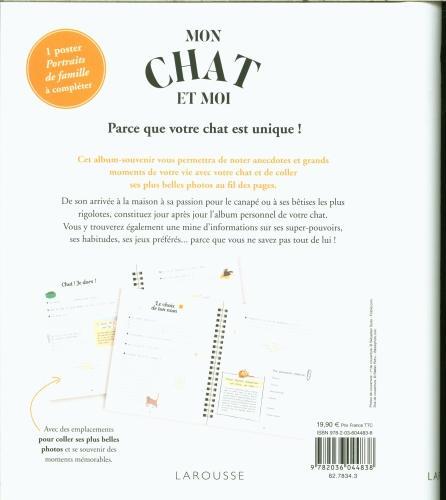 Actual product image Larousse pratique Mon chat et moi : l'album-souvenir de nos moments mémorables (French, Cuvelier Jean, 2023)