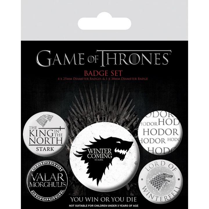 Game of Thrones Abzeichen 5erPack Knopf