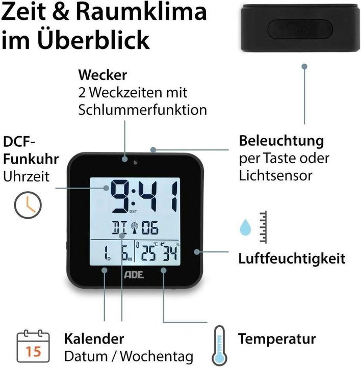 Actual product image ADE Radio-controlled alarm clock