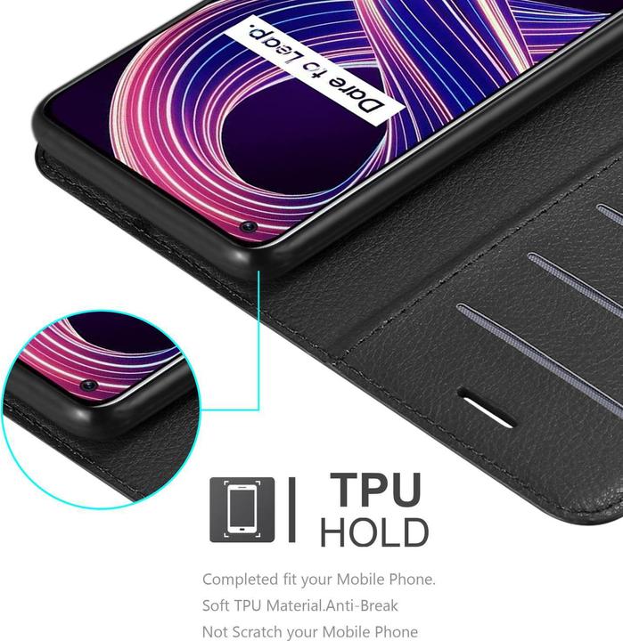 Produktbild Cadorabo Book Stand Hülle für Realme 8 5G / V13 / Q3 / Q3i / Narzo 30 5G (Realme Narzo 30 5G, Realme V13, Realme Q3i 5G)