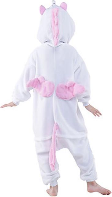 Image du produit MU Classic Costume de licorne - Onesie Pyjama licorne pour enfants taille 125 - blanc/rose (125 B)