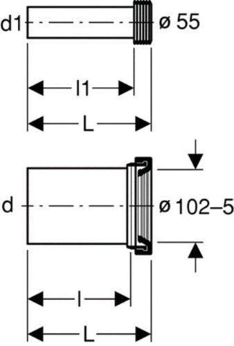 Image du produit Geberit 152.441.46.1 Set de raccordement pour WC suspendu