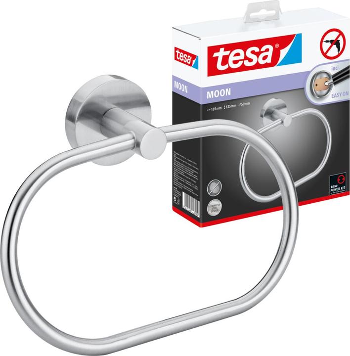 Actual product image tesa MOON towel ring incl. adhesive solution without drilling