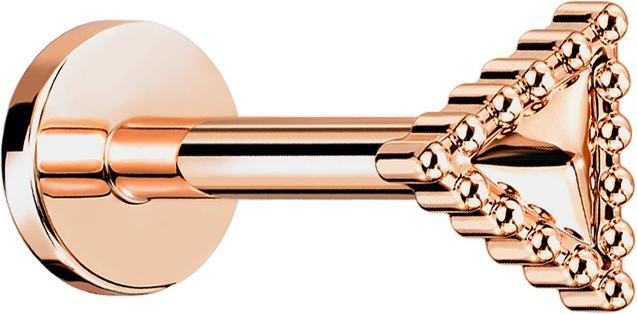 Image du produit Star Piercing Micro Labret femelle or rose Triangle avec bord sphérique (Acier chirurgical 316L, Laiton)